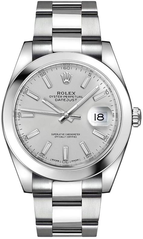 silver men's rolex|rolex watches for men 41.